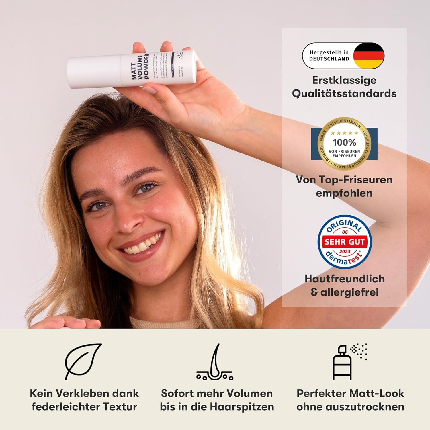 O.C. HAIRCARE Stylingpulver für voluminöses, feines Haar - Matt-Effekt für ultimativen Halt und Fülle - Empfohlen von Top-Friseuren