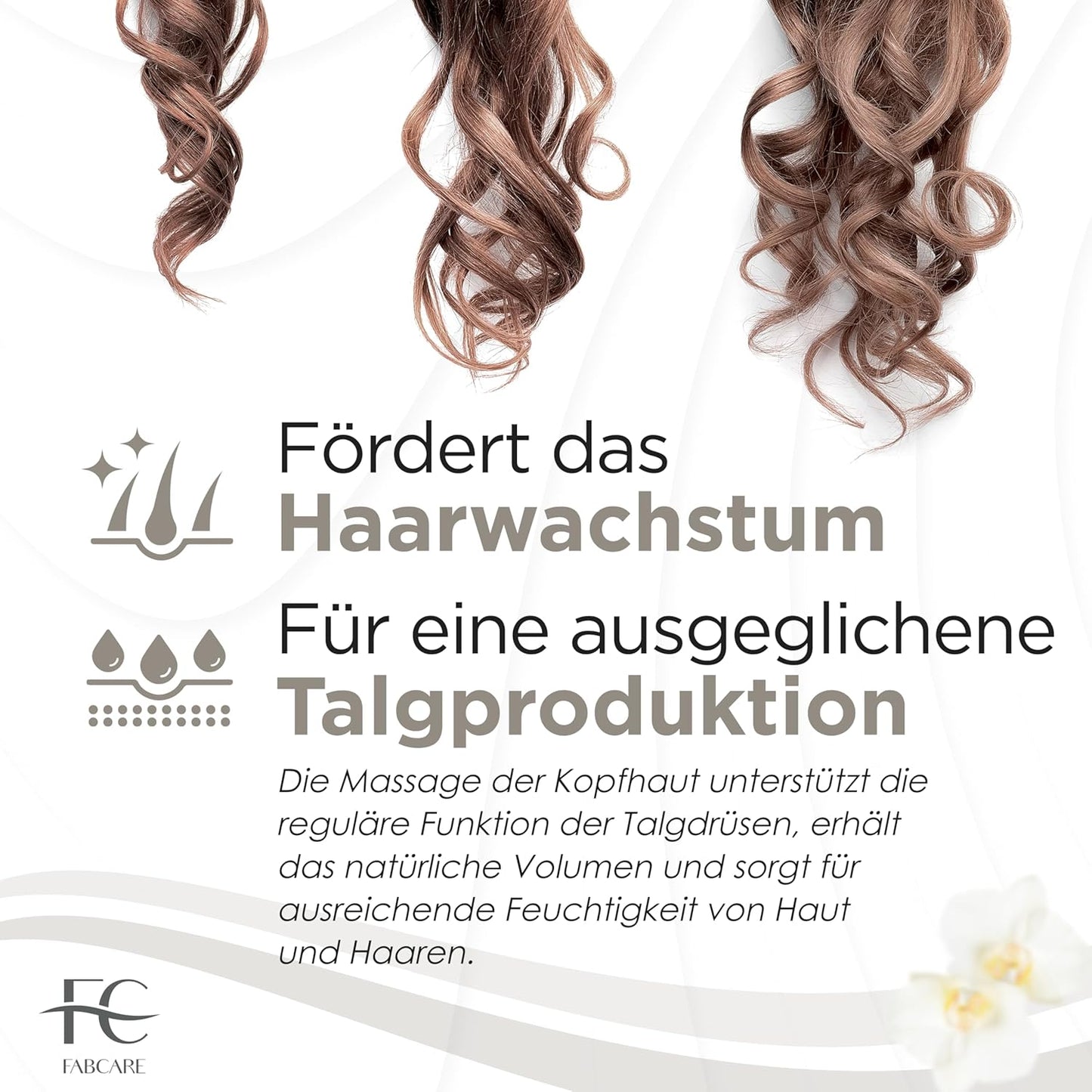 FABCARE Kopfhaut Massagebürste – Ultimative Kopfhautpflege für Alle Haartypen | Fördert Haarwachstum & Blutzirkulation | Ergonomisches Design aus Weizenstroh & Silikon | Beige